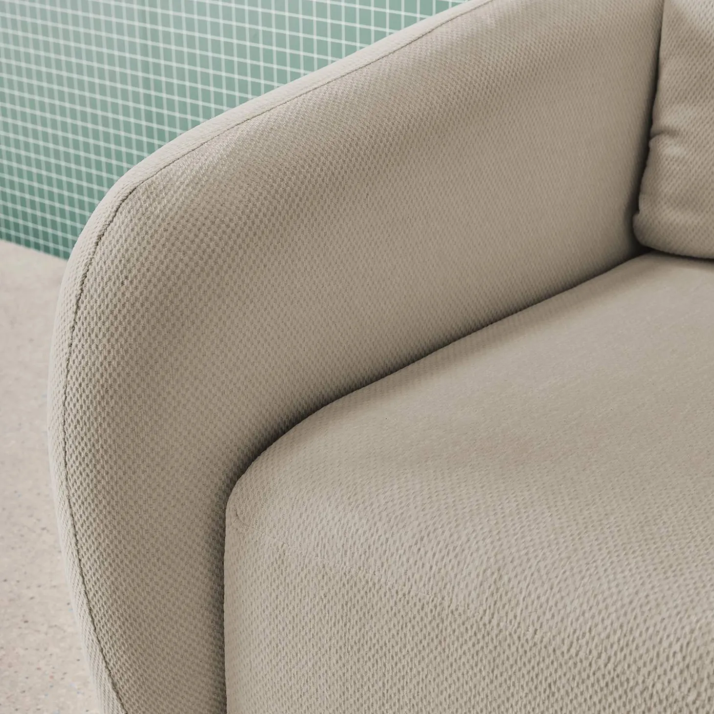 Sofá-cama conversível tecido chenille, 2 lugares