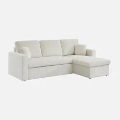 Sofá-cama de canto conversível, 3 lugares