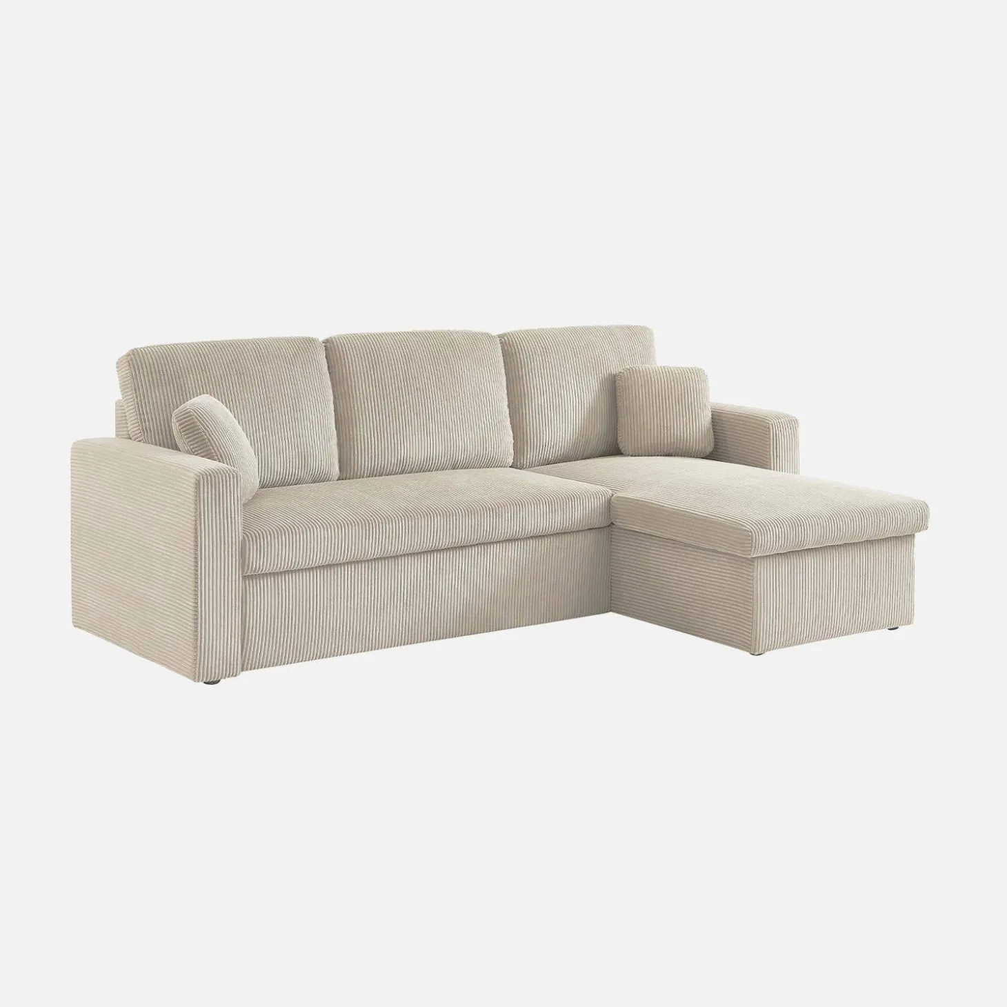 Sofá-cama de canto conversível, 3 lugares