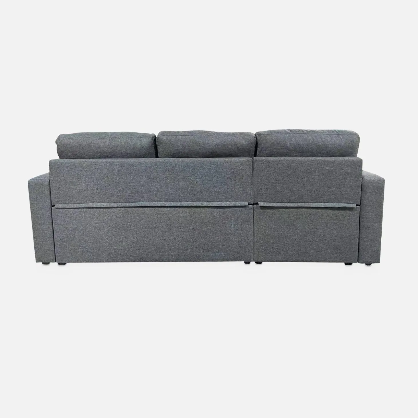 Sofá-cama de canto em tecido, 3 lugares