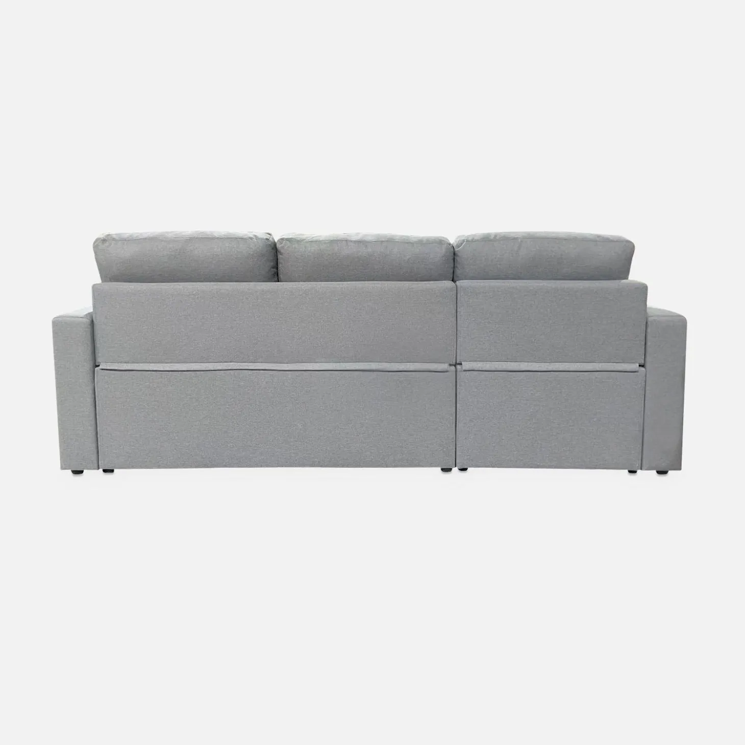 Sofá-cama de canto em tecido, 3 lugares
