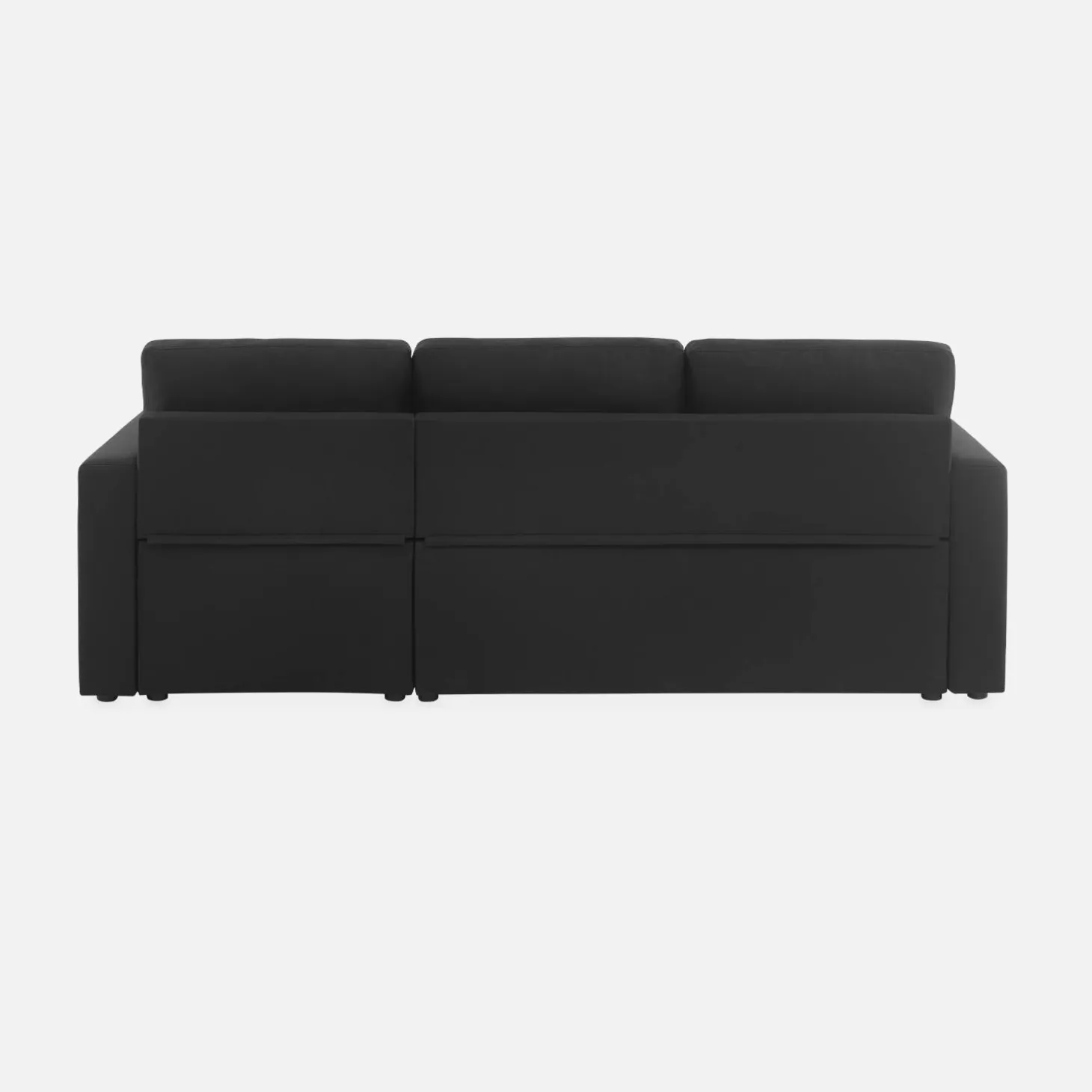 Sofá-cama de canto em tecido, 3 lugares