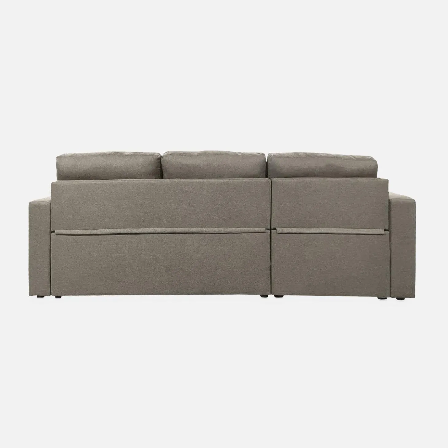 Sofá-cama de canto em tecido, 3 lugares