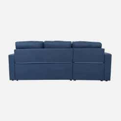 Sofá-cama de canto em tecido, 3 lugares
