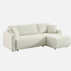 Sofá-cama de canto reversível com arrumação, 3 lugares