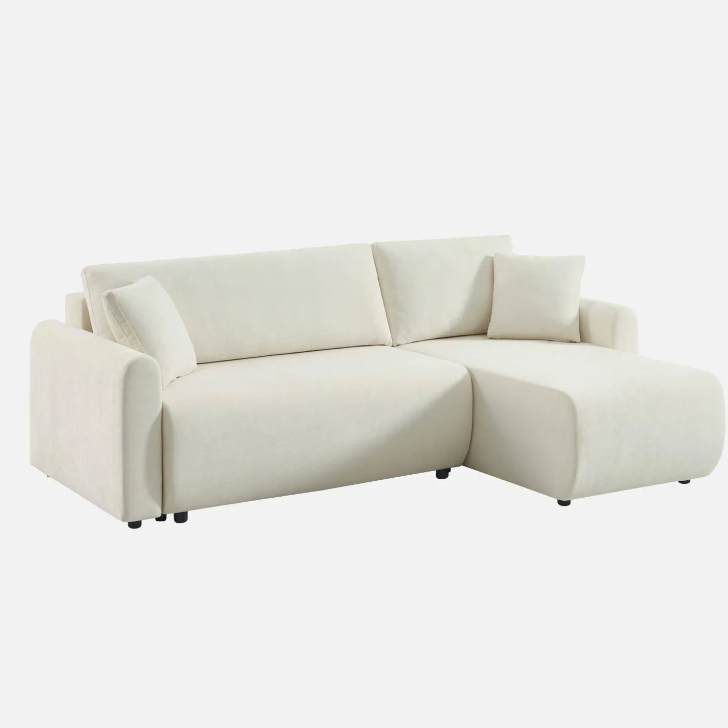 Sofá-cama de canto reversível com arrumação, 3 lugares