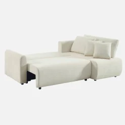 Sofá-cama de canto reversível com arrumação, 3 lugares