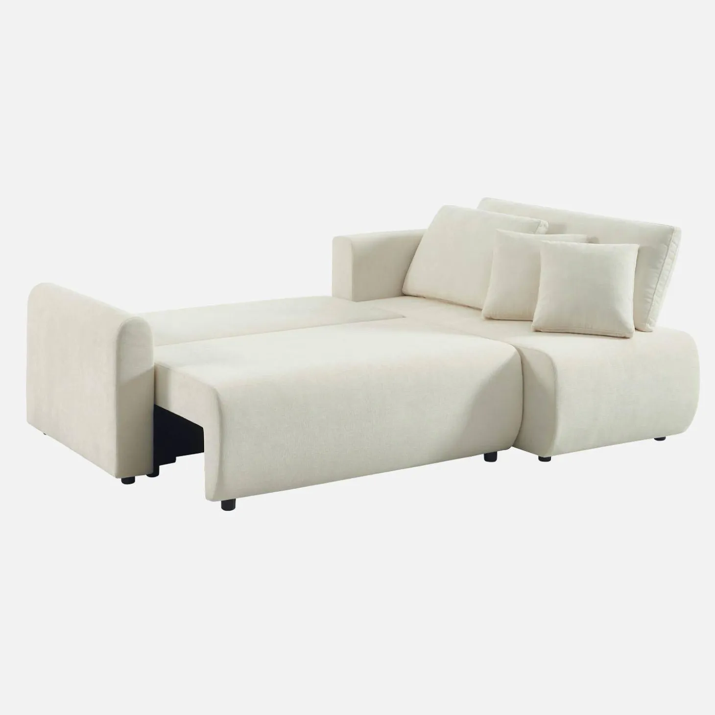 Sofá-cama de canto reversível com arrumação, 3 lugares