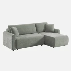 Sofá-cama de canto reversível com arrumação, 3 lugares
