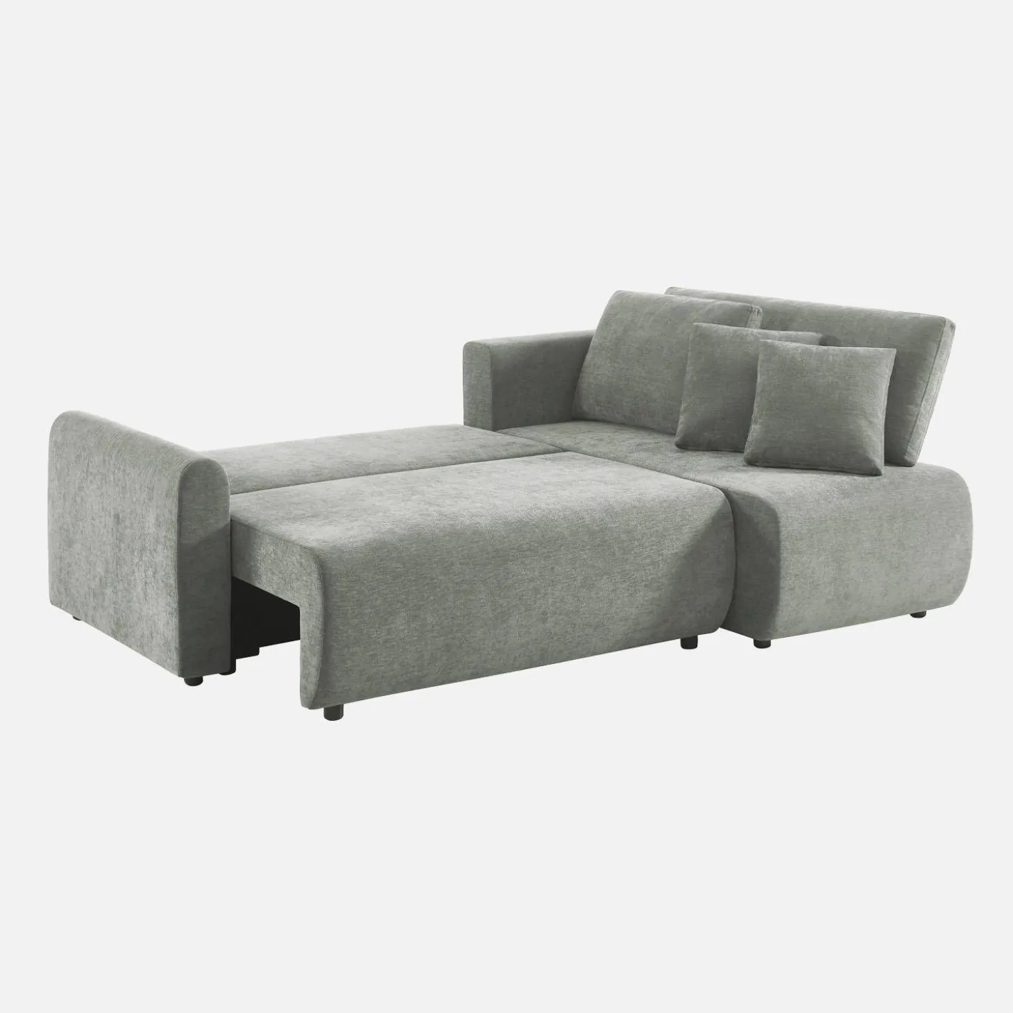 Sofá-cama de canto reversível com arrumação, 3 lugares