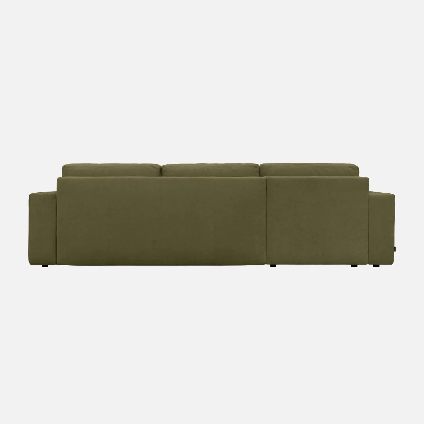 Sofá-cama de canto reversível em tecido chenille, 3 lugares