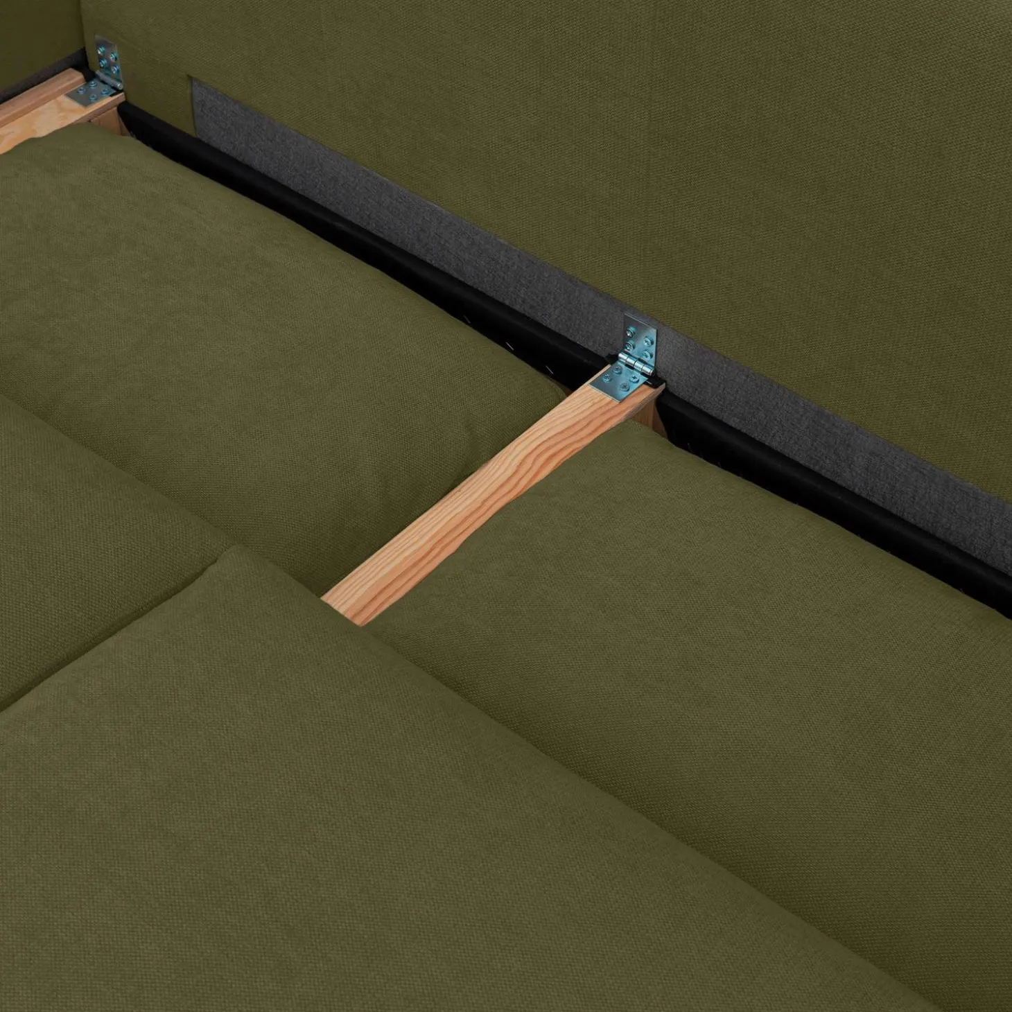 Sofá-cama de canto reversível em tecido chenille, 3 lugares