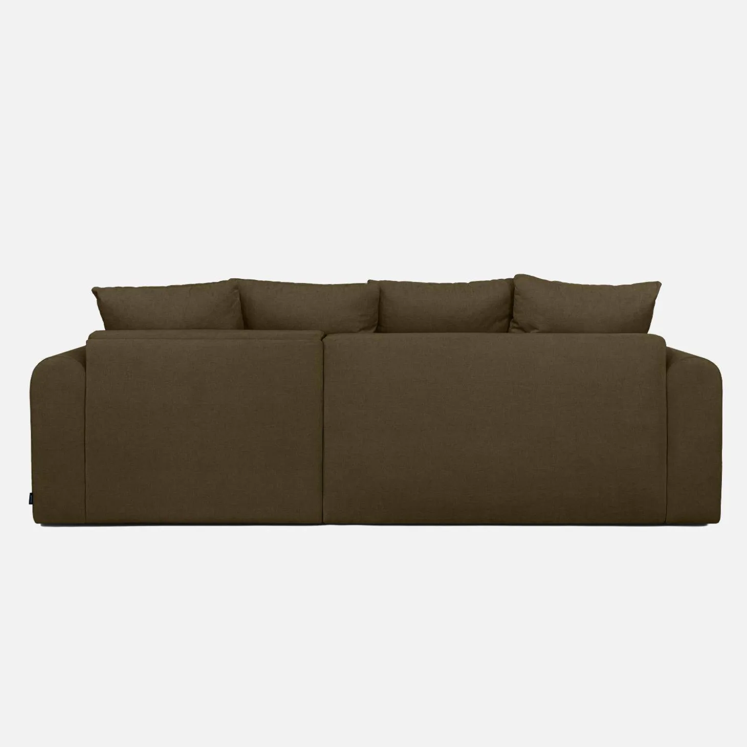 Sofá-cama de canto reversível em tecido chenille, 3 lugares