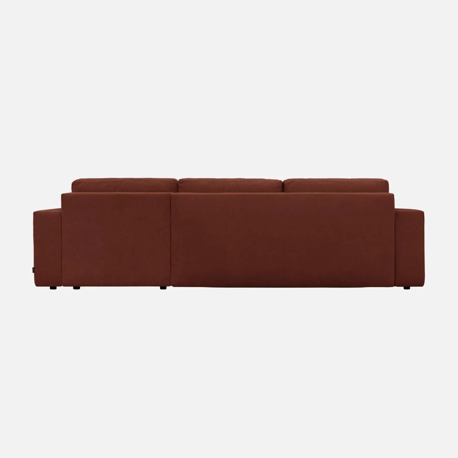 Sofá-cama de canto reversível em tecido chenille, 3 lugares