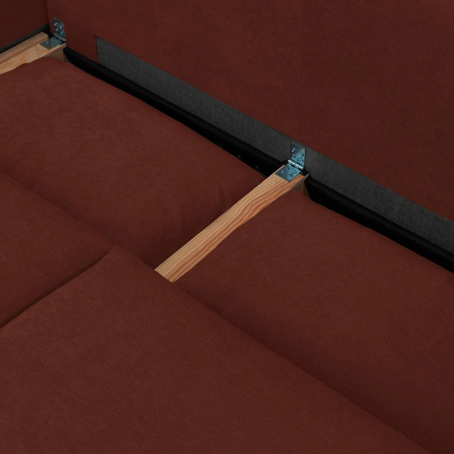 Sofá-cama de canto reversível em tecido chenille, 3 lugares