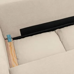 Sofá-cama de canto reversível em tecido chenille, 3 lugares
