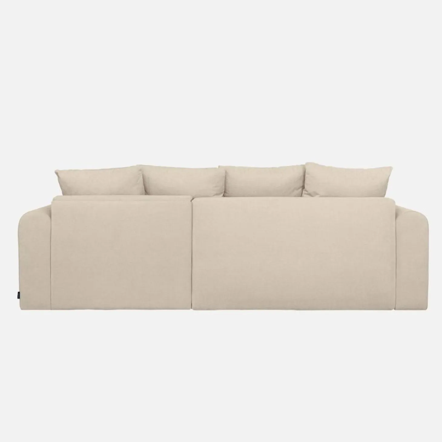 Sofá-cama de canto reversível em tecido chenille, 3 lugares