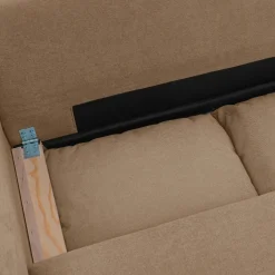 Sofá-cama de canto reversível em tecido chenille, 3 lugares