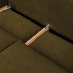Sofá-cama de canto reversível em tecido chenille, 3 lugares