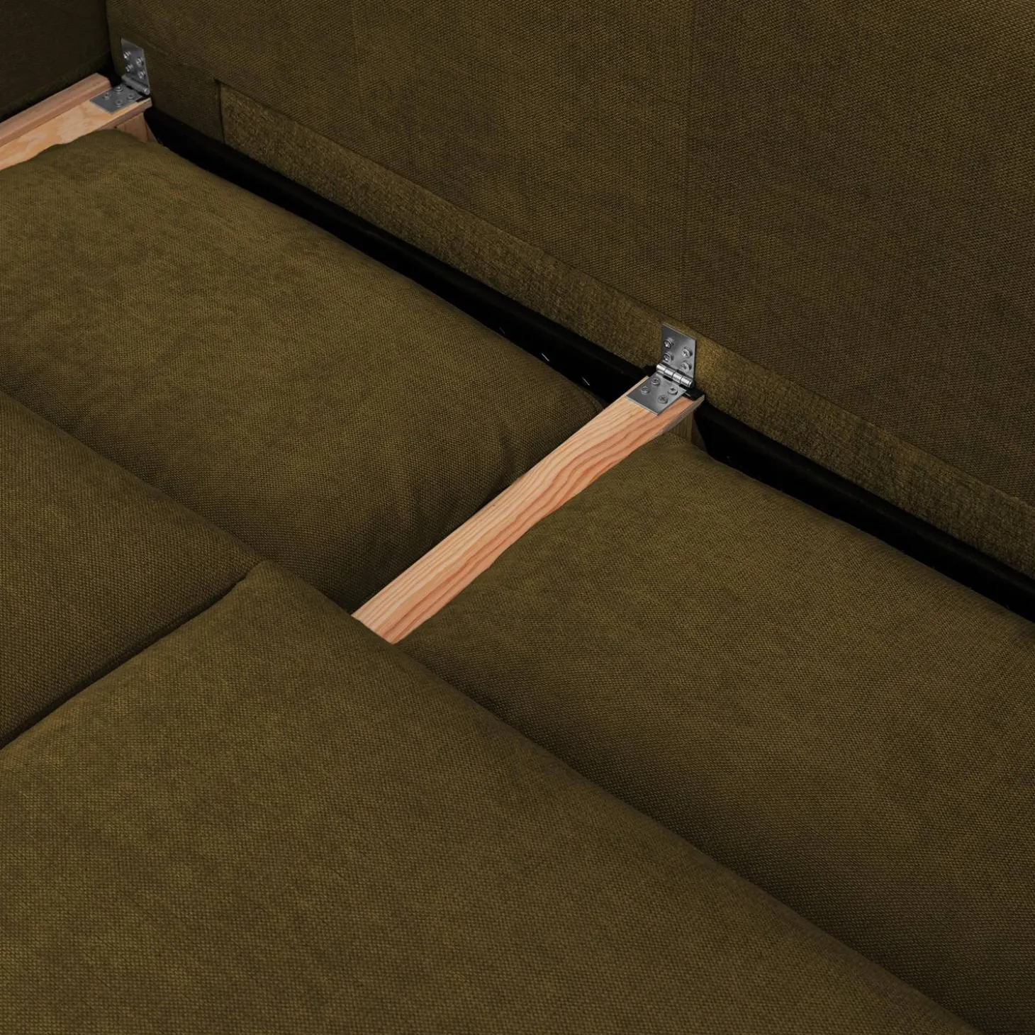 Sofá-cama de canto reversível em tecido chenille, 3 lugares