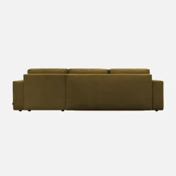 Sofá-cama de canto reversível em tecido chenille, 3 lugares