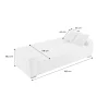 Sofá-cama em tecido bouclé creme, 3 lugares