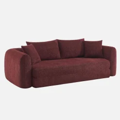 Sofá-cama em tecido bouclé, 3 lugares