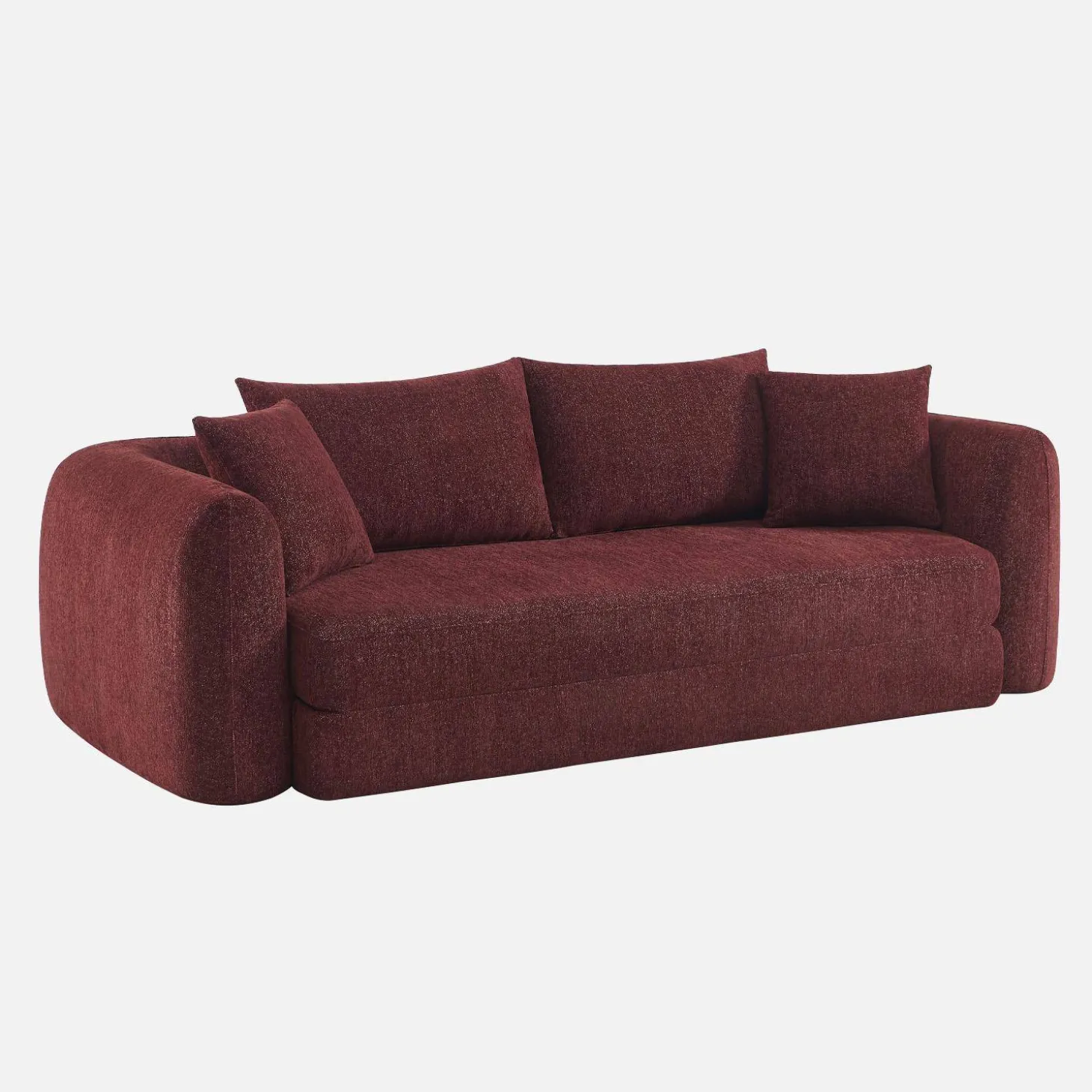 Sofá-cama em tecido bouclé, 3 lugares