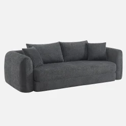 Sofá-cama em tecido bouclé, 3 lugares