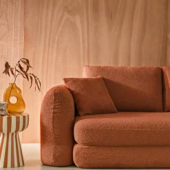 Sofá-cama em tecido bouclé, 3 lugares
