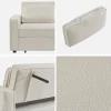 Sofá-cama em tecido bouclé, 2 lugares
