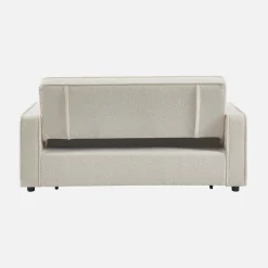 Sofá-cama em tecido bouclé, 2 lugares