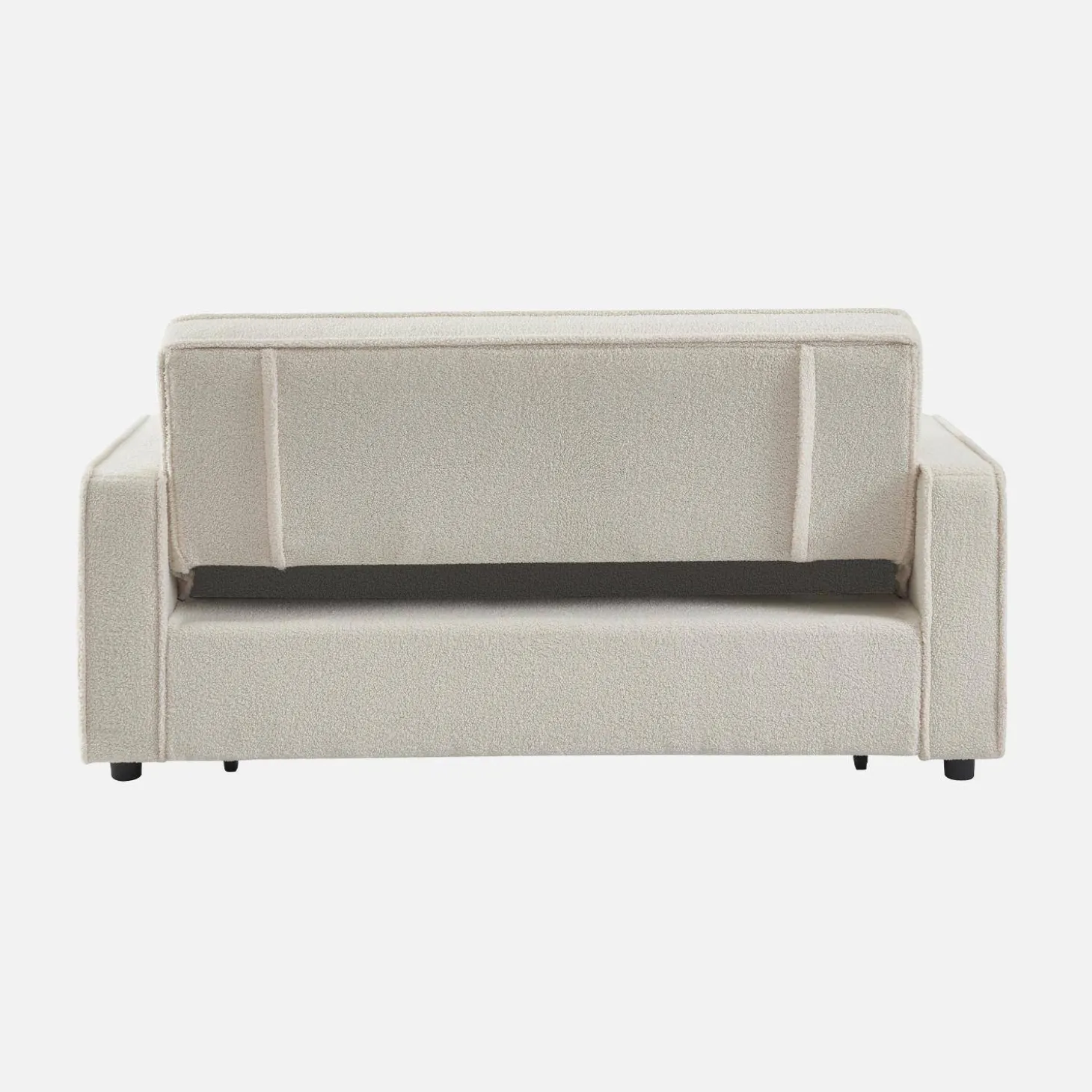 Sofá-cama em tecido bouclé, 2 lugares