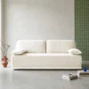 Sofá-cama em tecido bouclé, 3 lugares