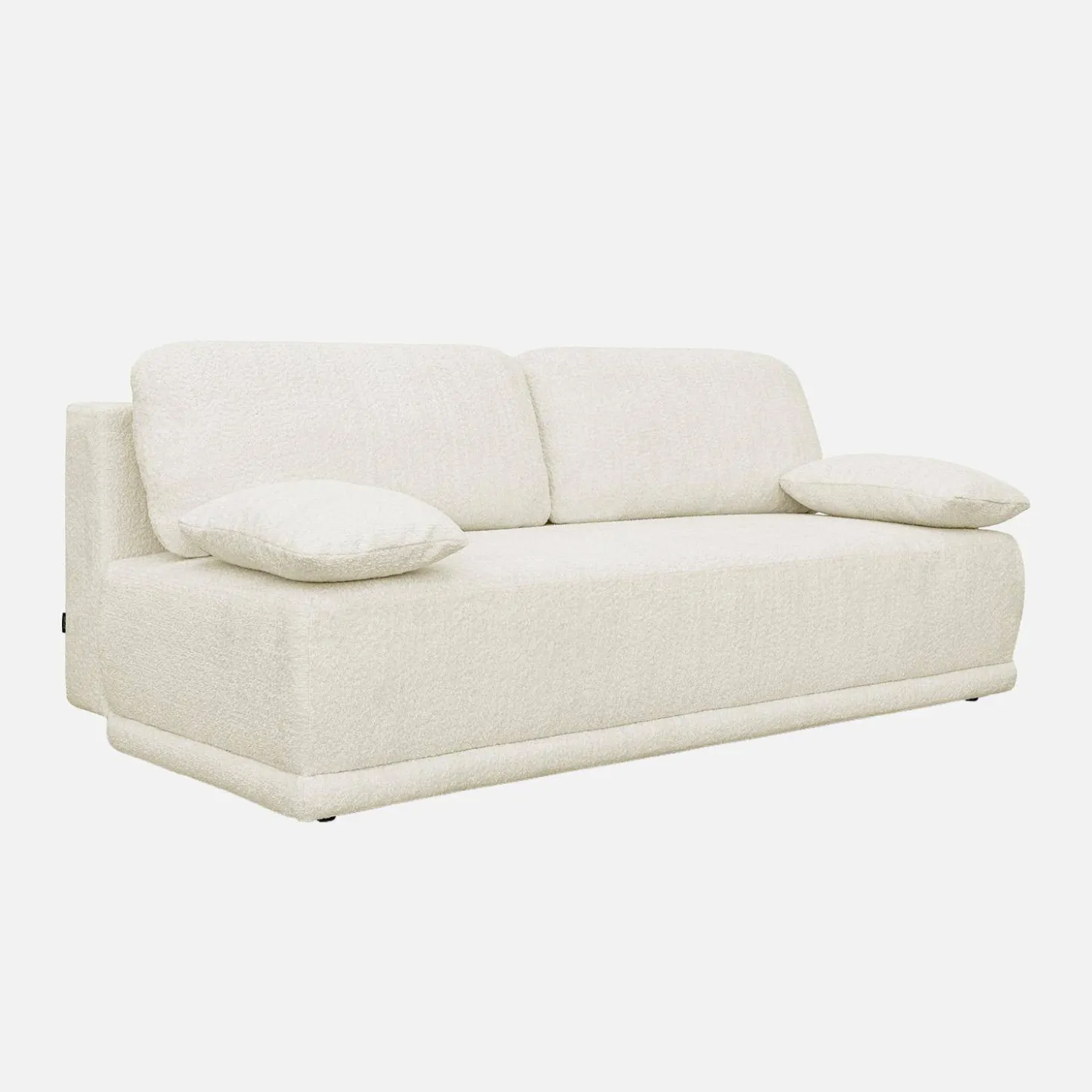 Sofá-cama em tecido bouclé, 3 lugares