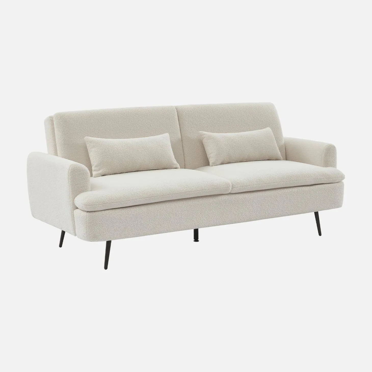 Sofá-cama em tecido bouclé, 2-3 lugares