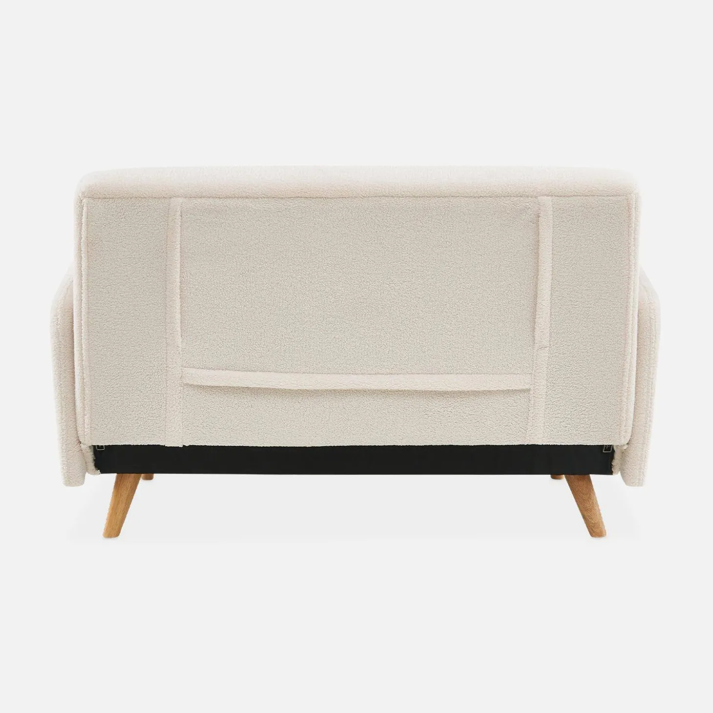 Sofá-cama em tecido bouclé, 2 lugares