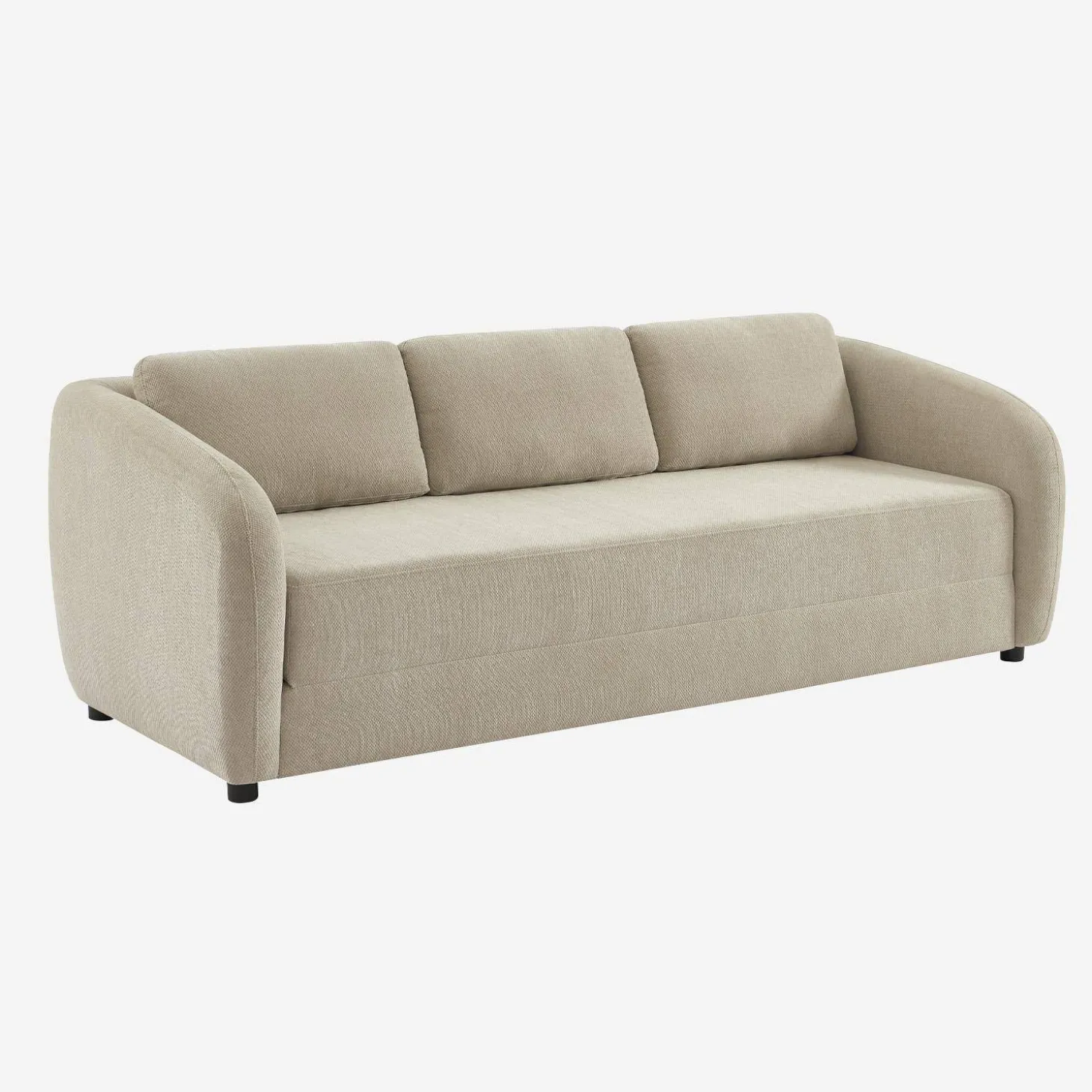 Sofá-cama em tecido chenille, 3 lugares
