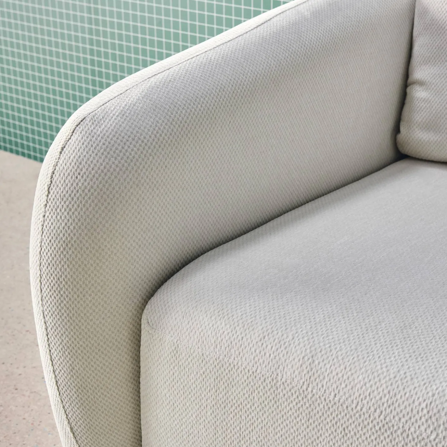 Sofá-cama em tecido chenille, 3 lugares