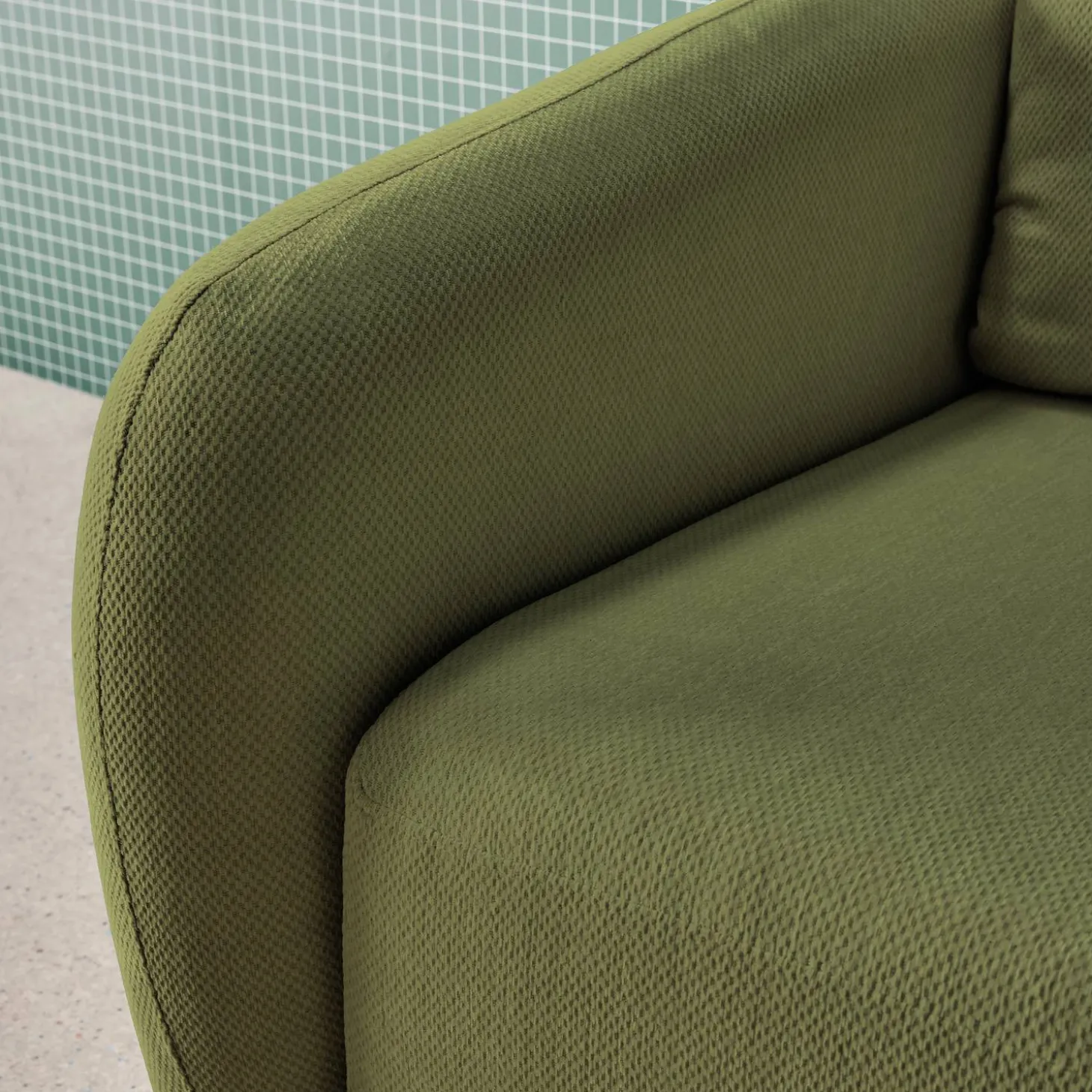 Sofá-cama em tecido chenille, 3 lugares