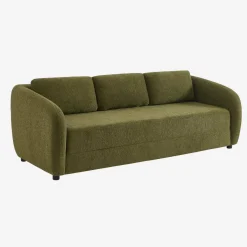 Sofá-cama em tecido chenille, 3 lugares