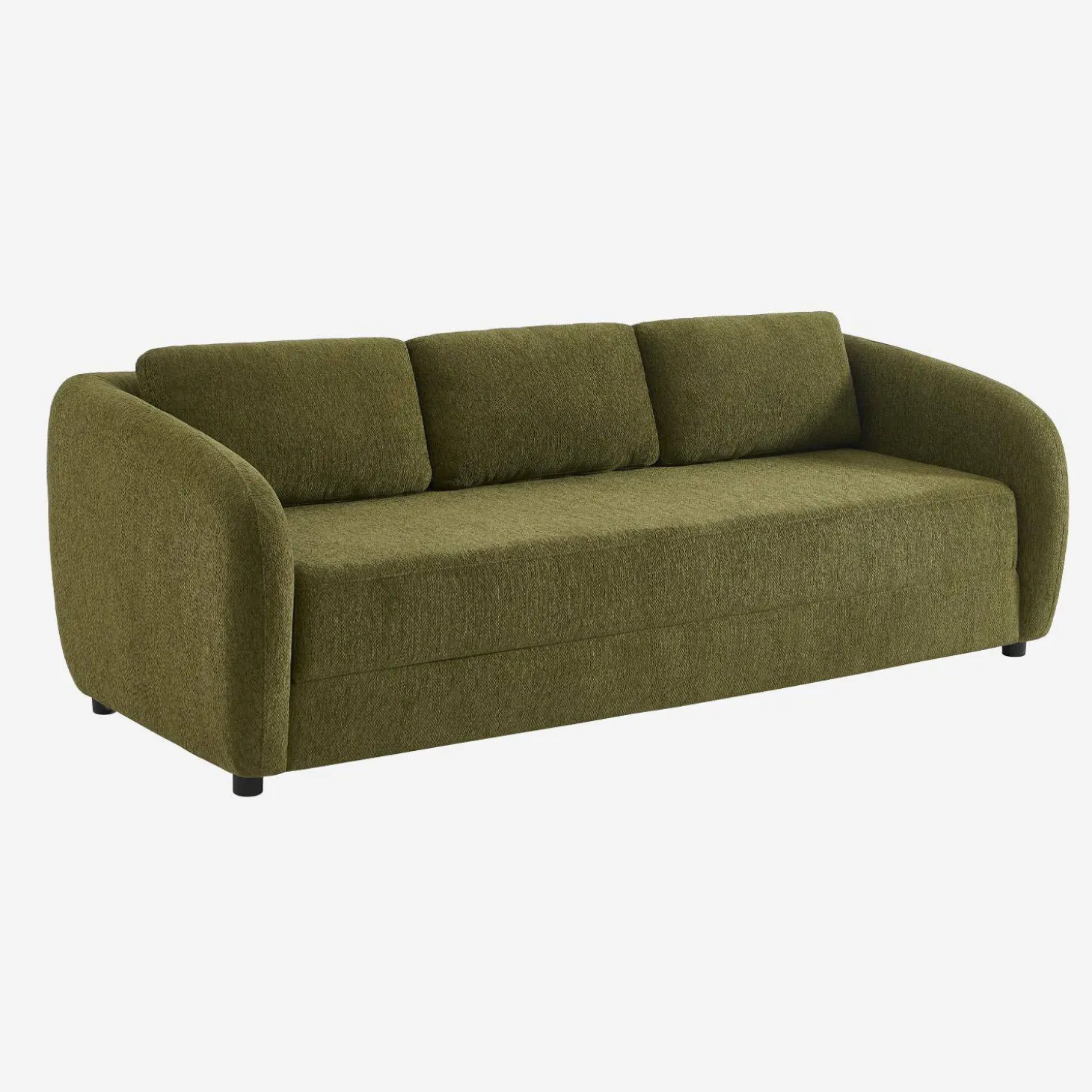 Sofá-cama em tecido chenille, 3 lugares