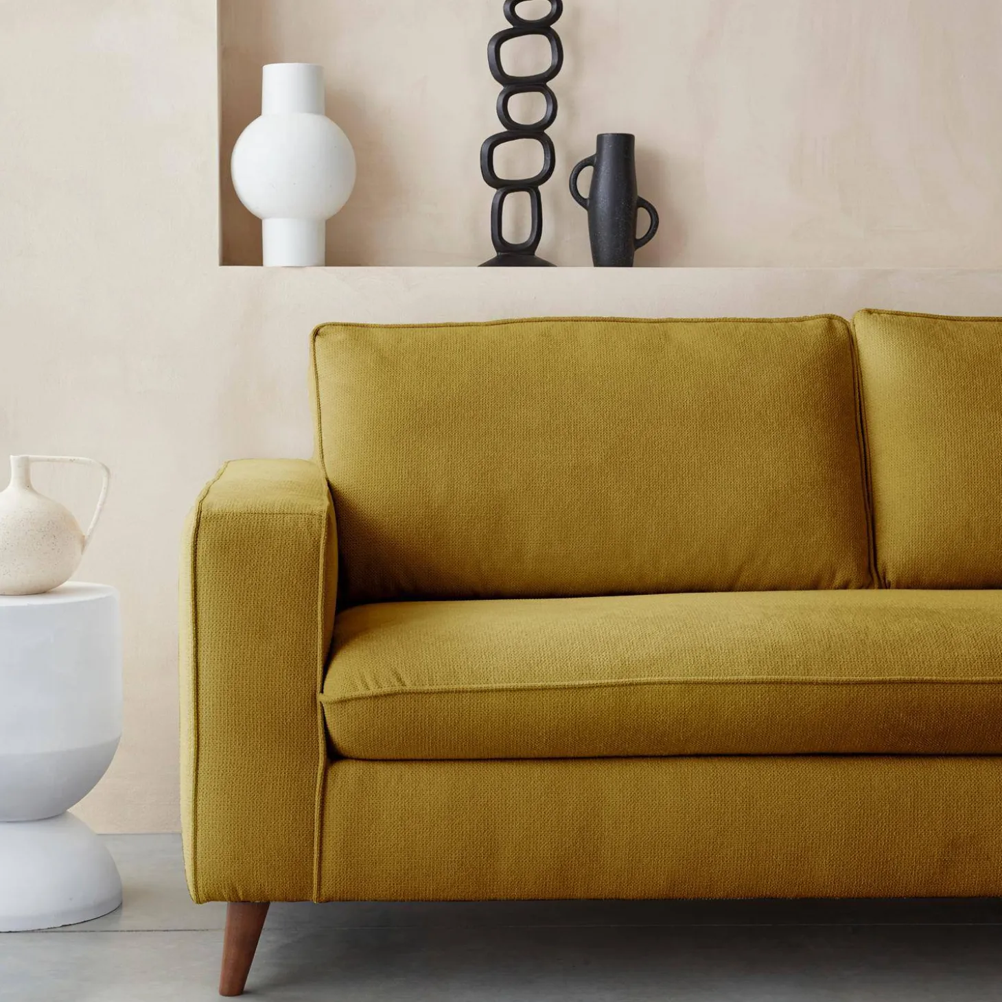 Sofá-cama em tecido com colchão, 3 lugares