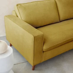 Sofá-cama em tecido com colchão, 3 lugares