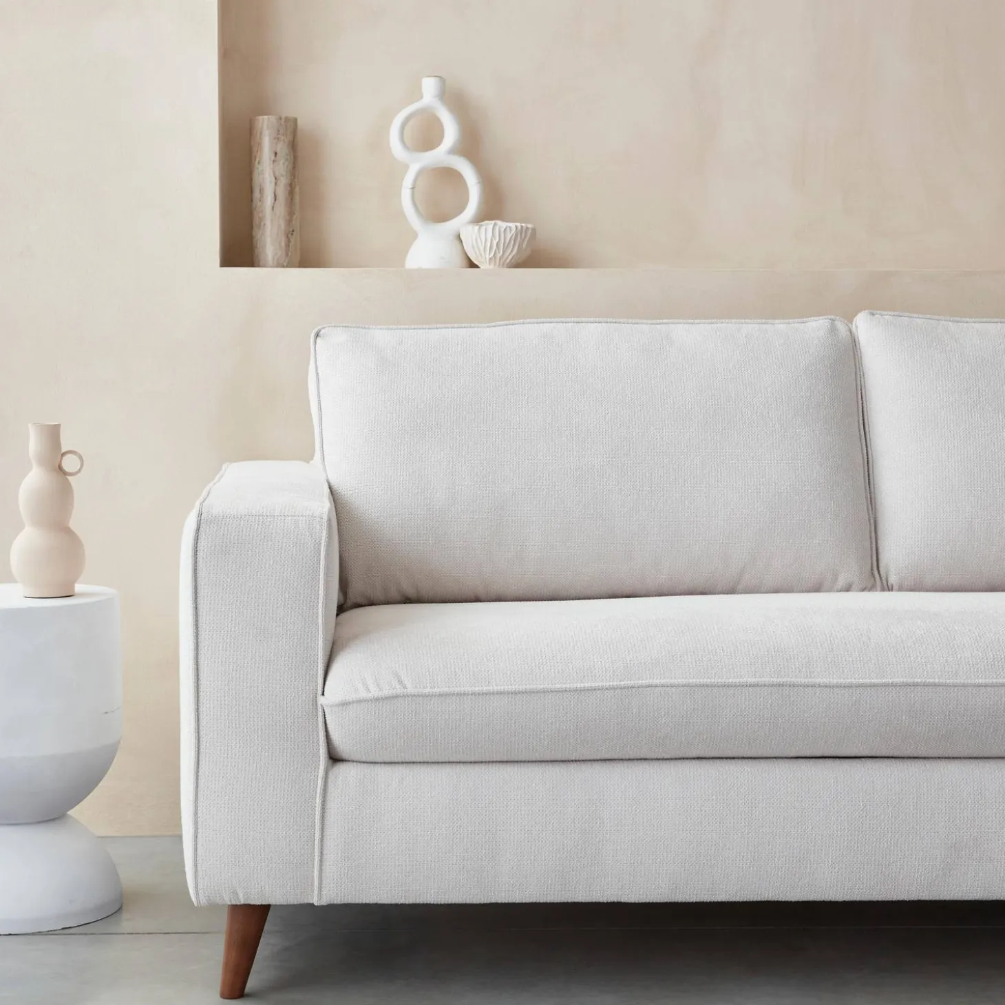 Sofá-cama em tecido com colchão, 3 lugares