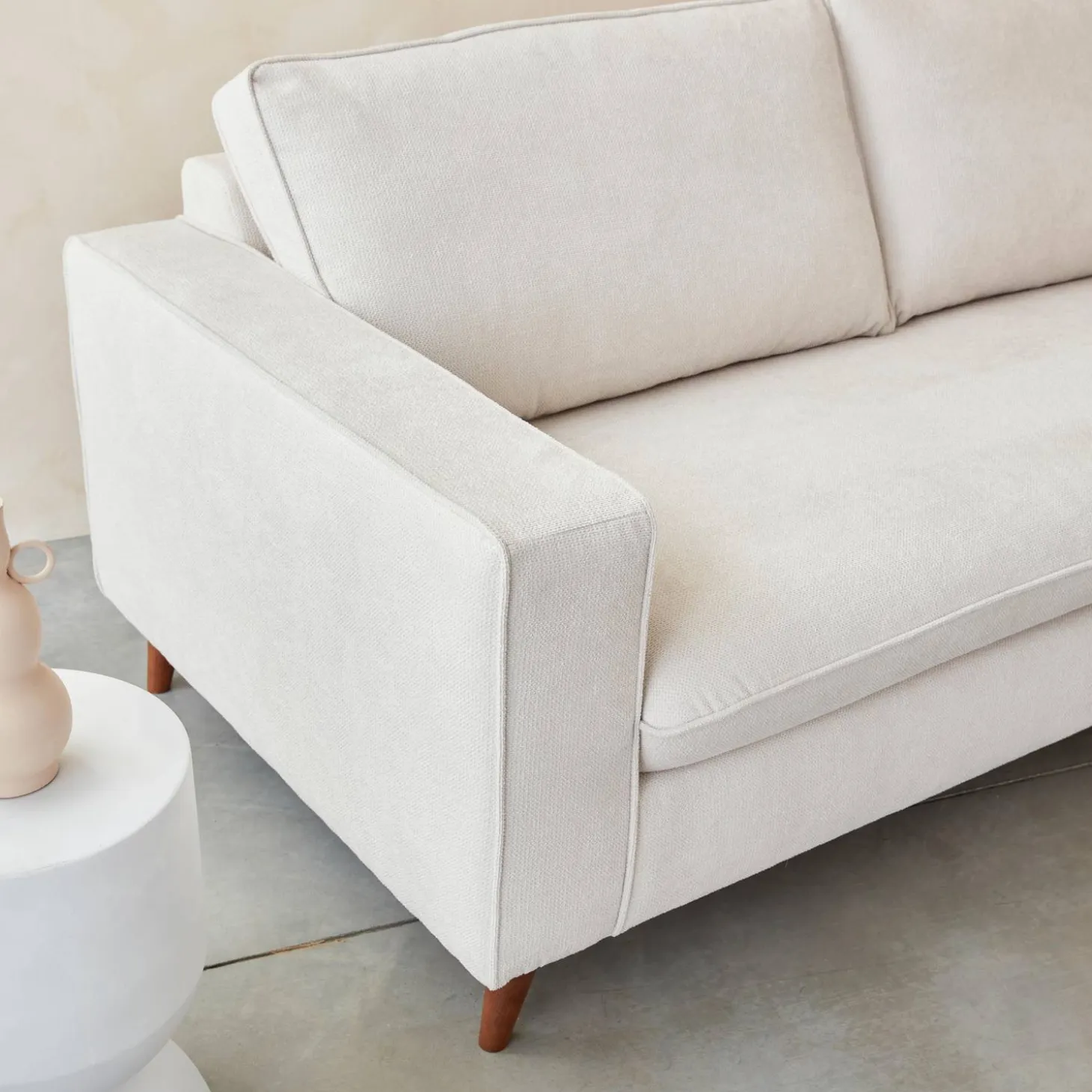 Sofá-cama em tecido com colchão, 3 lugares