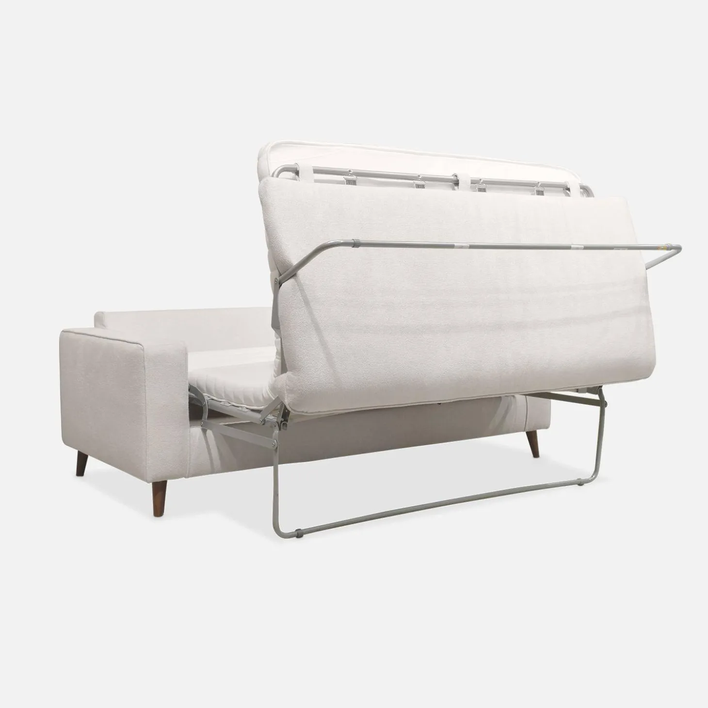 Sofá-cama em tecido com colchão, 3 lugares