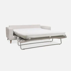 Sofá-cama em tecido com colchão, 3 lugares
