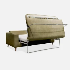 Sofá-cama em tecido com colchão, 3 lugares
