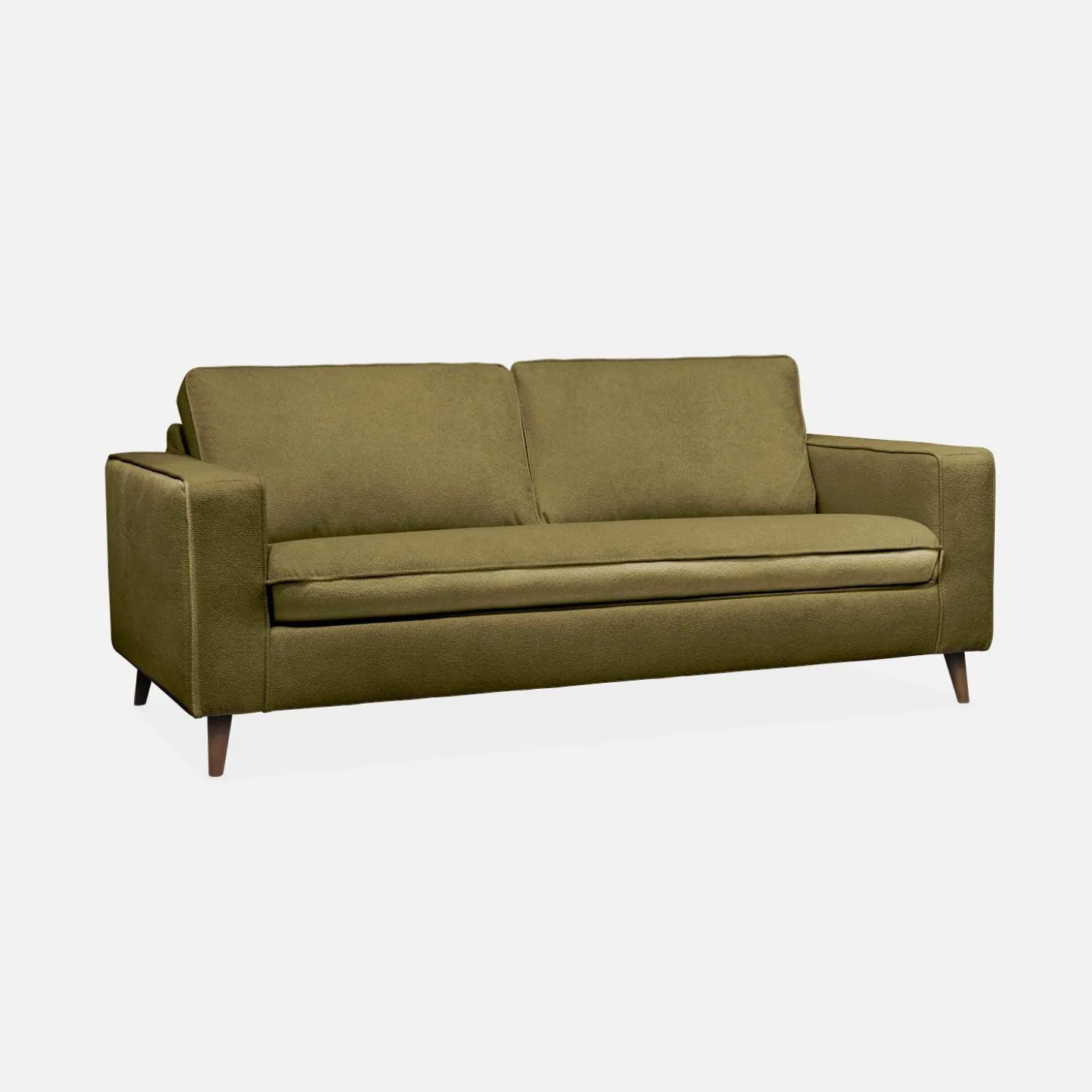 Sofá-cama em tecido com colchão, 3 lugares